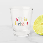 全モダンカラフル体が明るい |ハッピーホリデー ショットグラス (正面)