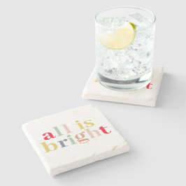 全モダンカラフル体が明るい |ハッピーホリデー ストーンコースター