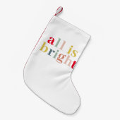 全モダンカラフル体が明るい |ハッピーホリデー スモールクリスマスストッキング (正面 (吊り時))