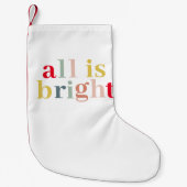 全モダンカラフル体が明るい |ハッピーホリデー スモールクリスマスストッキング (正面)