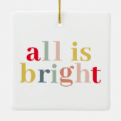 全モダンカラフル体が明るい |ハッピーホリデー セラミックオーナメント (裏面)