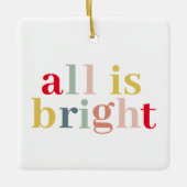 全モダンカラフル体が明るい |ハッピーホリデー セラミックオーナメント (正面)