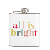 全モダンカラフル体が明るい |ハッピーホリデー フラスク (正面)