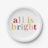 全モダンカラフル体が明るい |ハッピーホリデー ペーパープレート (正面)