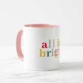 全モダンカラフル体が明るい |ハッピーホリデー マグカップ (正面左)