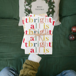 全モダンカラフル体が明るい |ハッピーホリデー ラッピングペーパーシート