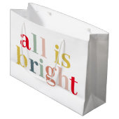 全モダンカラフル体が明るい |ハッピーホリデー ラージペーパーバッグ (正面アングル)