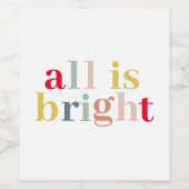 全モダンカラフル体が明るい |ハッピーホリデー ワインラベル (シングルラベル)