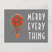 全モダンメリーてトピアリーのクリスマスポストカード ポストカード (正面)