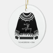 全モダンメリー体クリスマスセーター セラミックオーナメント (左)