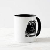 全モダンメリー体クリスマスセーター マグカップ (正面右)