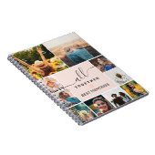 全モダン体スクリプト10枚の写真コラージグリッド ノートブック (右側)