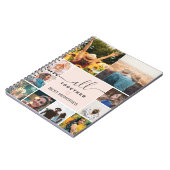 全モダン体スクリプト10枚の写真コラージグリッド ノートブック (左側)