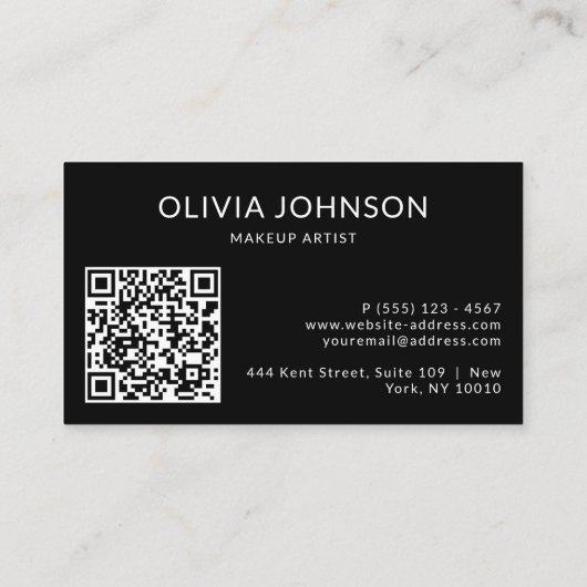 全モダン専門職、美しいQRコード 名刺 (裏面)