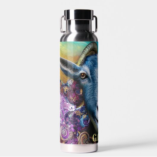 全モダン時もっとも偉大青ヤギのシック ウォーターボトル (正面)
