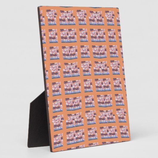 全ユニーク年エレガントのハートパターン(の模様が)あるアートワーク フォトプラーク (側面)