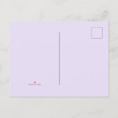 全ラマおもしろいケーキ第3バースデーパープル インビテーションポストカード (裏面)