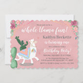 全ラマおもしろい!誕生日パーティの招待状 招待状 (正面)