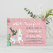 全ラマおもしろい!誕生日パーティの招待状 招待状 (スタンド正面)