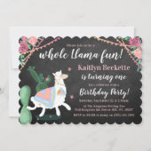 全ラマおもしろい!誕生日パーティの招待状 招待状 (正面)