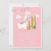 全ラマのおもしろいのAlpaceの誕生日の招待状 招待状 (正面)