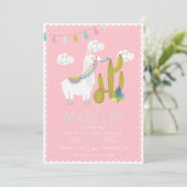 全ラマのおもしろいのAlpaceの誕生日の招待状 招待状 (スタンド正面)