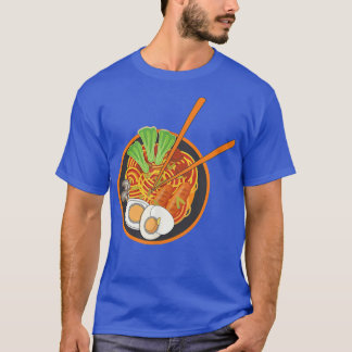 全ラーメン麺のラーメン丼グラフィックアート Tシャツ
