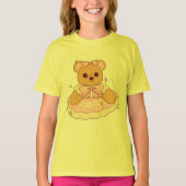 全リラックス年の猫アート Tシャツ (正面)