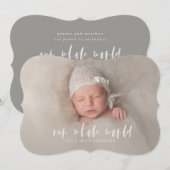 全世界の誕生発表 案内状 (正面/裏面)