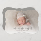 全世界の誕生発表 案内状 (正面/裏面)