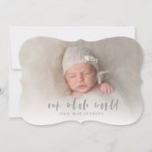 全世界の誕生発表 案内状 (正面)