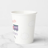 全乗客蒸気列車ピンクガール誕生日 紙コップ (左)