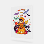 全予約ハロウィーン先生幽霊 アクリルサイン (傾斜)