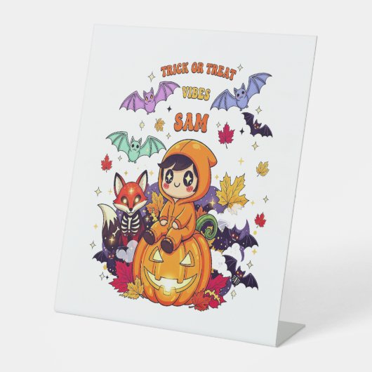 全予約ハロウィーン先生幽霊 台座サイン (正面)