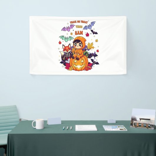 全予約ハロウィーン先生幽霊 横断幕 (トレードショー)