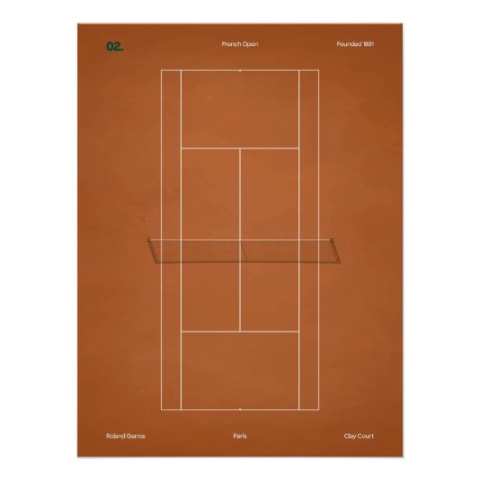 全仏オープンテニスクレーコート ポスター (正面)