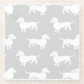 全体にわたってダックスフント ガラスコースター (裏面)