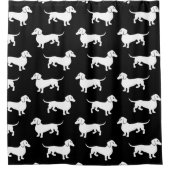 全体にわたってダックスフント シャワーカーテン (正面)