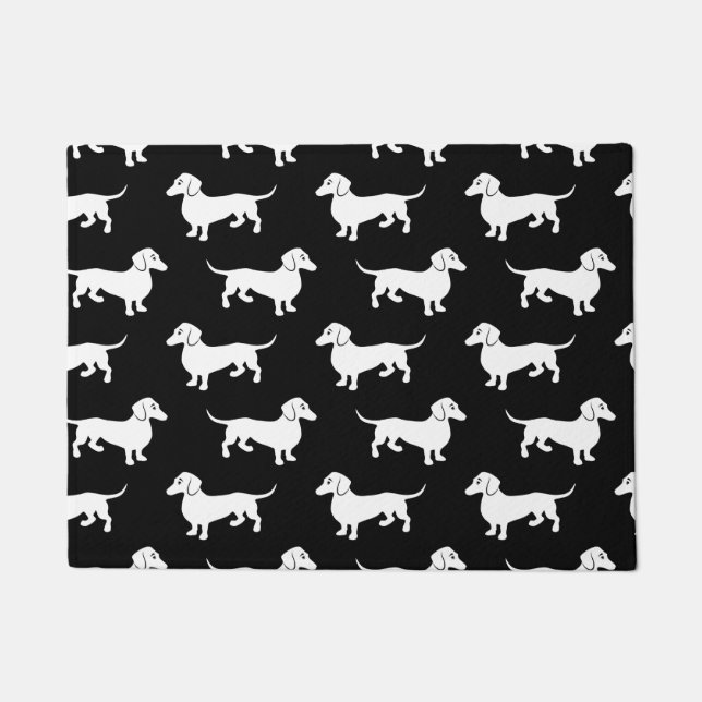 全体にわたってダックスフント ドアマット (正面)