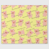 全体にわたって少しPiggies ラッピングペーパー (フラット)