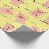 全体にわたって少しPiggies ラッピングペーパー (角)