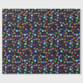 全体に印刷されたカラードット ラッピングペーパー (フラット)