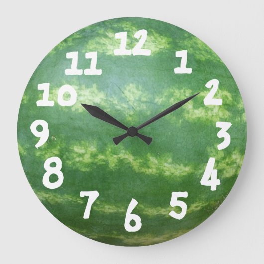 全体のスイカ簡単読を壁時計 ラージ壁時計 (正面)