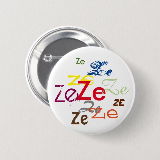 全体のゼカスタムまたは代名詞 缶バッジ (正面&裏面)