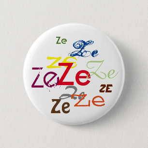 全体のゼカスタムまたは代名詞 缶バッジ