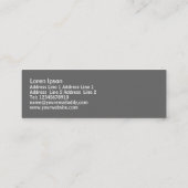 全体のポイント – オレンジ、黄色、グレー スキニー名刺 (裏面)