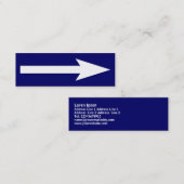 全体のポイント – 濃い青と白 スキニー名刺 (正面/裏面)