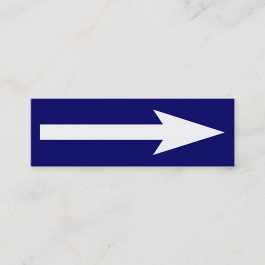 全体のポイント – 濃い青と白 スキニー名刺 (正面)