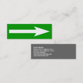 全体のポイント – 緑、白、グレー スキニー名刺 (正面/裏面)