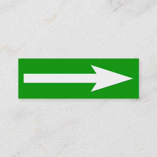 全体のポイント – 緑、白、グレー スキニー名刺 (正面)